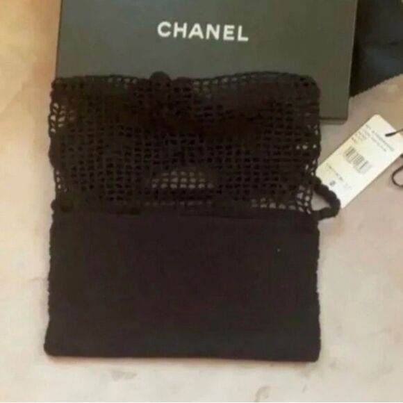 *RARE* CHANEL *Cruise* VTG #OldMoney Crochet Mini Flap Crossbody *Resortwear* - Picture 5 of 12